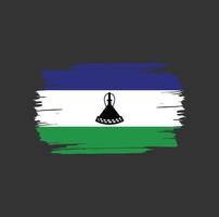 trazos de pincel de bandera de lesotho. bandera nacional del país vector