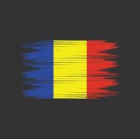 Romania Flag Brush vector