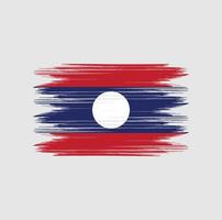 Laos Flag Brush vector