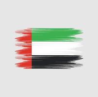 pincel de bandera de emiratos árabes unidos vector