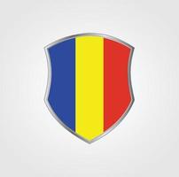 Romania or Chad Flag Design vector