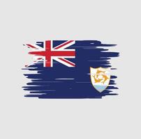 Anguilla flag brush strokes vector