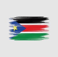 South Sudan Flag Brush vector