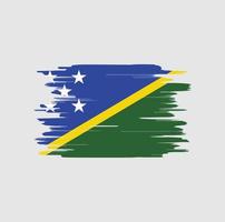 Solomon Islands flag brush strokes vector