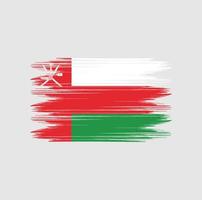 Oman Flag Brush vector