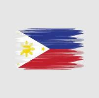 pincel de bandera de filipinas vector