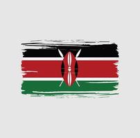 Kenya flag brush stroke. National flag vector