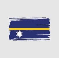 Nauru flag brush stroke. National flag vector