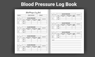 Blood Pressure Log Book Daily Record vector