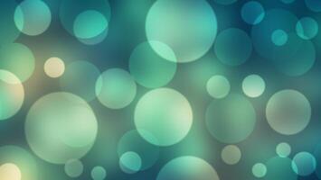 Abstract emerald green and blue background with Circle bokeh. Light blurred of light glitter. Glow texture background