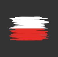 Poland flag brush strokes vector