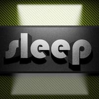 sleep word of iron on carbon photo