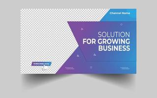 Digital marketing agency and corporate video thumbnail and web banner template vector