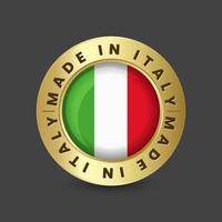 Made in Italy foods meals italian restaurants pizza pasta products icon badge symbol design vector