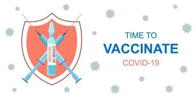 Time to vaccinate vector banner