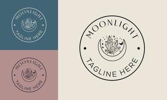 Set of simple moon icons. Outline stroke object. Linear signs pack. Perfect for your website design, logo, app, UI. Vector Editable