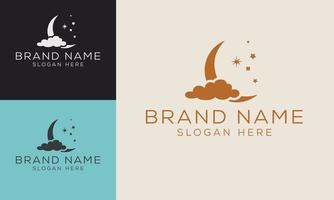 conjunto de iconos de línea de luna simple. logo para sueño, luna natural, mubarak, eid, infancia, luz de luna, luna de playa. perfecto para aplicaciones web y móviles. vector