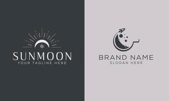 Set of simple moon line icons. Logo for dream, natural moon, mubarak, eid, childhood, moonlight, beach moon. Perfect for web apps and mobile. vector