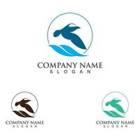 Seagull Logo design, themes, templates graphic elements wildlife animal vector