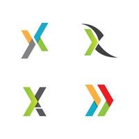 plantilla de logotipo de letra x vector