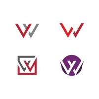 negocio de logotipo de letra w vector
