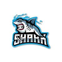 vector de diseño de logotipo de mascota deportiva de tiburón con un estilo de concepto de ilustración moderno para la impresión de insignias, emblemas y camisetas