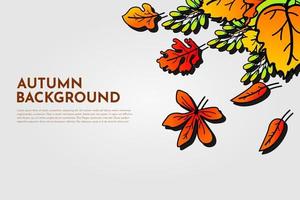 Autumn background with leaves. Can be used for posters, banners, invitations, websites or greeting cards. Vector illustration