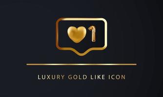 Vector Illustration of 3d Icons - Realistic 3d object Golden heart. Vector illustration. EPS 10