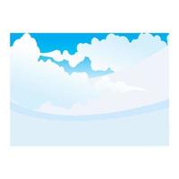 Clouds in the clear blue sky Free Vector