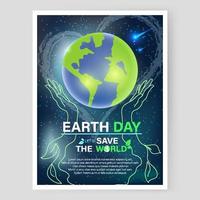 Earth Day Poster vector