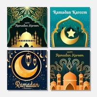 Ramadan Kareem Social Media Collection vector