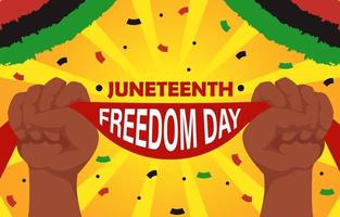 Juneteenth Freedom Day Background vector