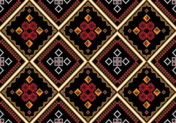 Geometric ethnic oriental seamless pattern traditional Design for background,carpet,wallpaper,clothing,wrapping,Batik,fabric,Vector illustration.embroidery style.