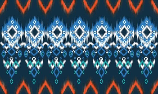 Geometric ethnic oriental pattern traditional Design for background,carpet,wallpaper,clothing,wrapping,Batik,fabric,Vector illustration.embroidery style.