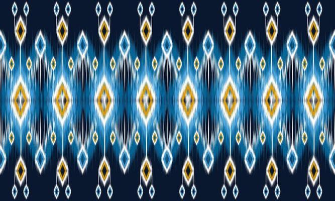 Ikat geometric folklore ornament with diamonds.Design forbackground,carpet,wallpaper,clothing,wrapping,Batik, fabric, Vector illustration.embroidery style.