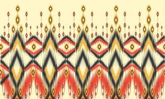 Geometric ethnic ikat pattern Oriental traditional Design for background. vector