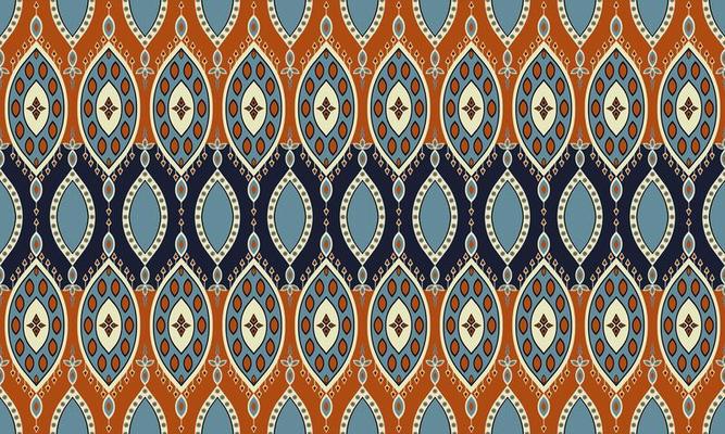 Geometric ethnic pattern embroidery .carpet,wallpaper,clothing,wrapping,batik,fabric,Vector illustration embroidery style.