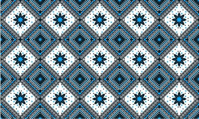 Geometric ethnic oriental seamless pattern traditional Design for background,carpet,wallpaper,clothing,wrapping,Batik,fabric,Vector illustration.embroidery style.