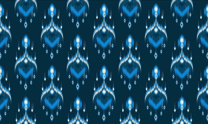 Geometric ethnic oriental ikat seamless pattern.