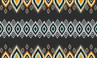 Geometric ethnic oriental ikat pattern traditional Design for background,carpet,wallpaper,clothing,wrapping,Batik,fabric,Vector illustration.embroidery style. vector