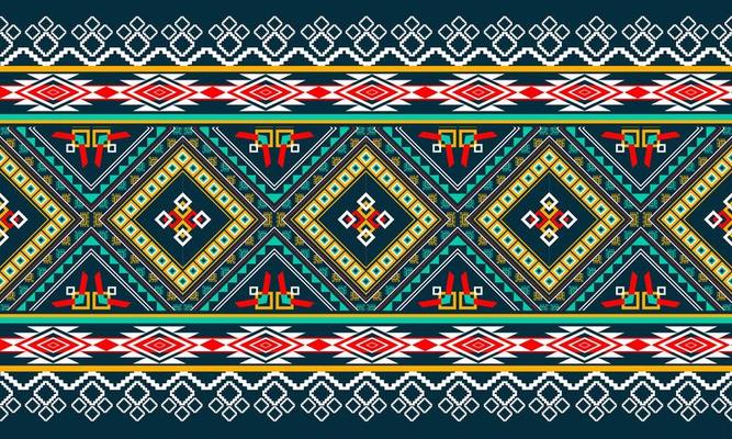 Abstract ethnic geometric pattern design for background or wallpaper.