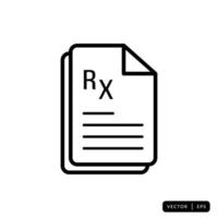 Medical Record Icon Vector - Sign or Symbol