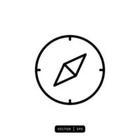 Compass Icon Vector - Sign or Symbol