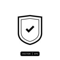 Shield Icon Vector - Sign or Symbol