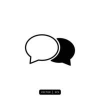 Bubble Speech Icon Vector - Sign or Symbol