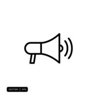 Megaphone Icon Vector - Sign or Symbol