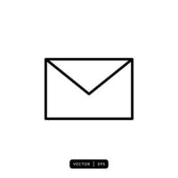 Envelope Icon Vector - Sign or Symbol