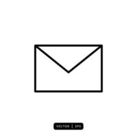 Envelope Icon Vector - Sign or Symbol