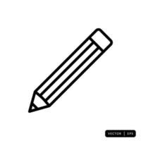 icono de lápiz vector - signo o símbolo