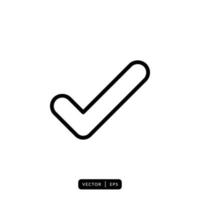 Check Mark Icon Vector - Sign or Symbol